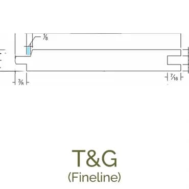 T&G (Fineline) profile drawing