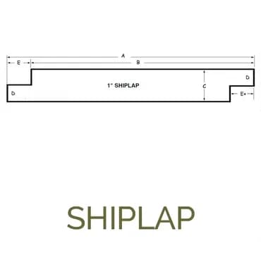 Shiplap profile drawing