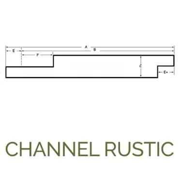 Channel Rustic profile drawing